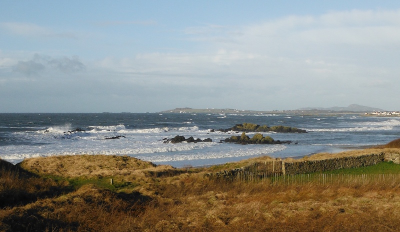  the chunky seas coming in to Porth Nobla 