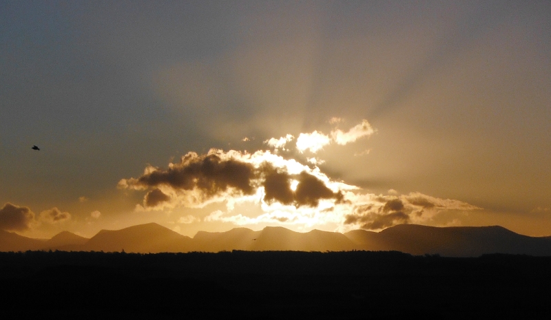  the lighting over the Nantlle Ridge 