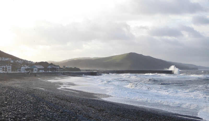  looking down to the breakwater 