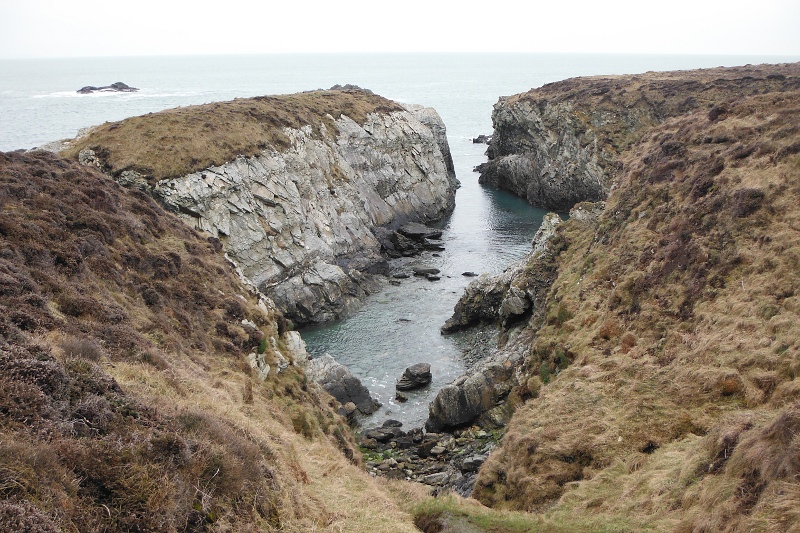  looking down at the inlet 