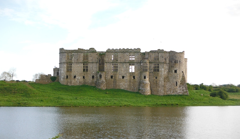  the front of Carew Castle 