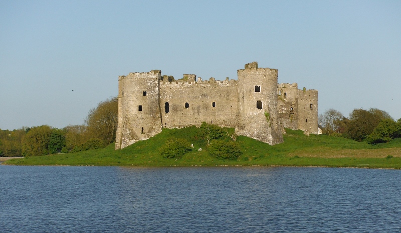  the side of Carew Castle 