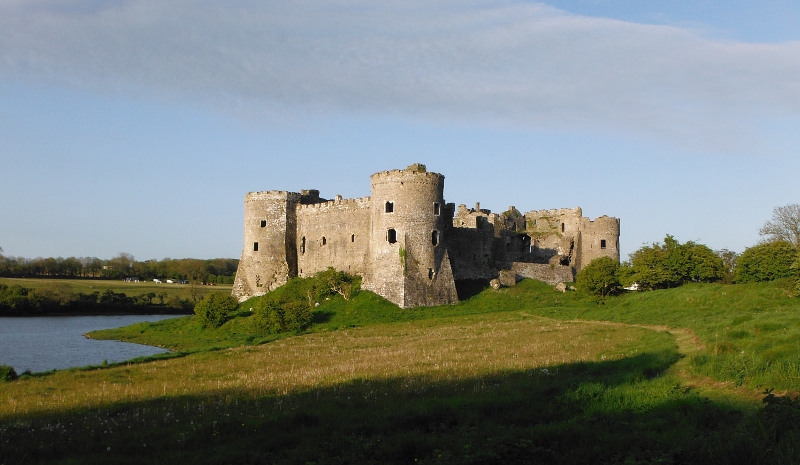  the back of Carew Castle 