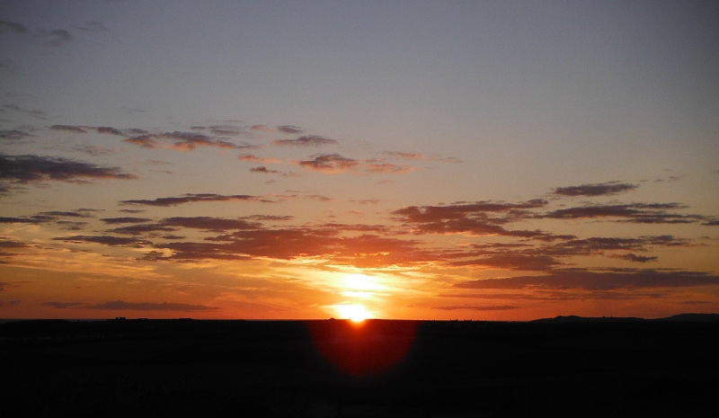  the sunset and the end of the evening 