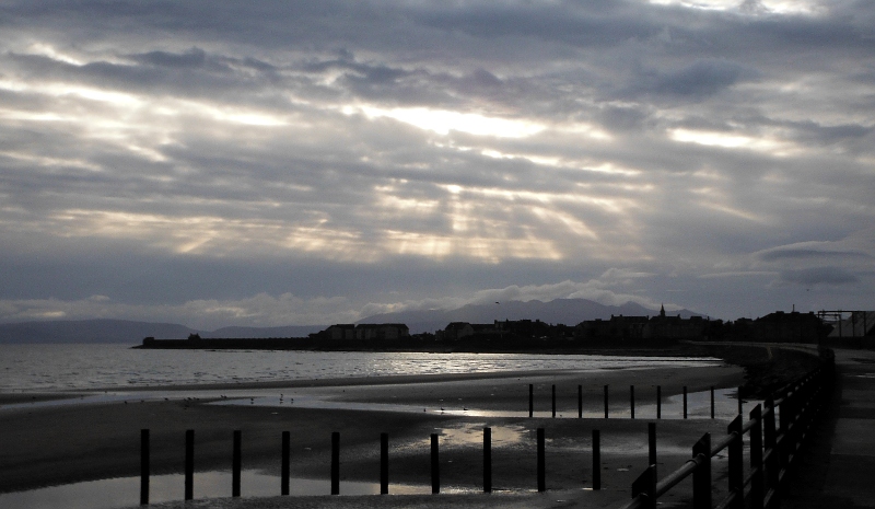  some discontinuous shafts of sunlight 