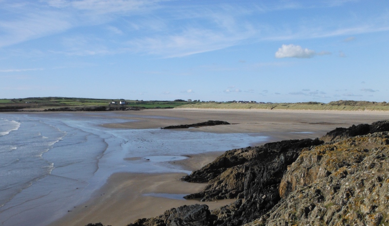  a deserted Aberffraw beach 