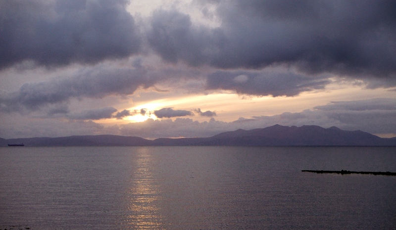  the sunset over Arran 