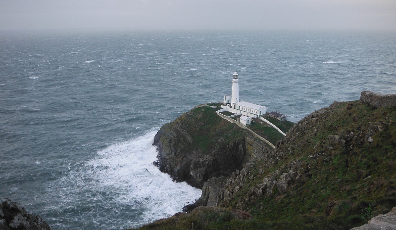  looking down on South Stack lighthouse 