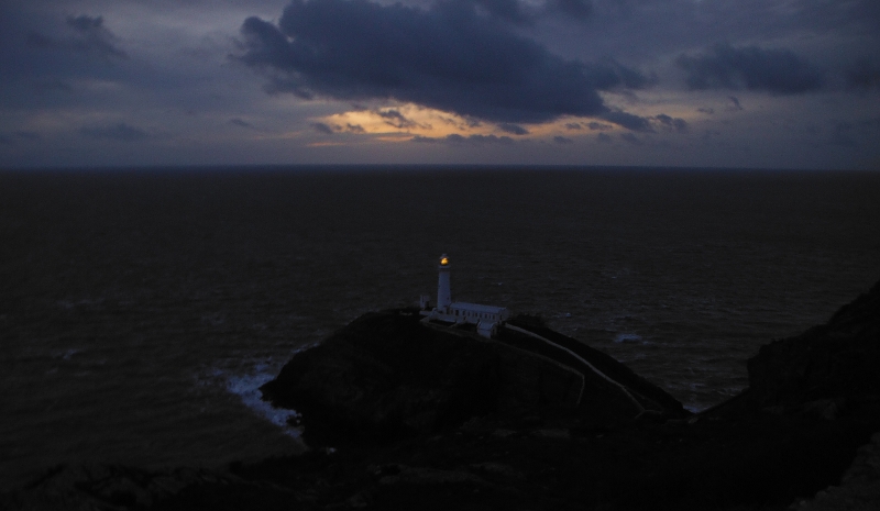  South Stack lighthouse in the dark 