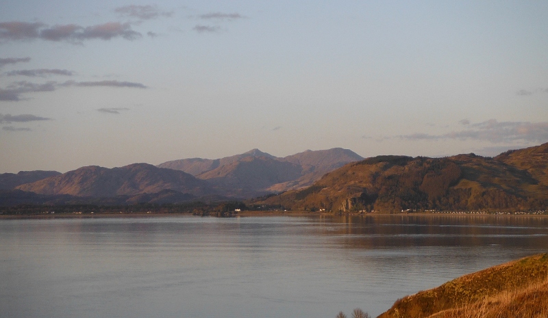  looking across Loch Etive to the mountains 