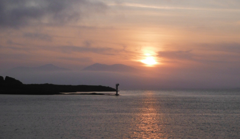  looking across to Mull and the sun beginning to set 