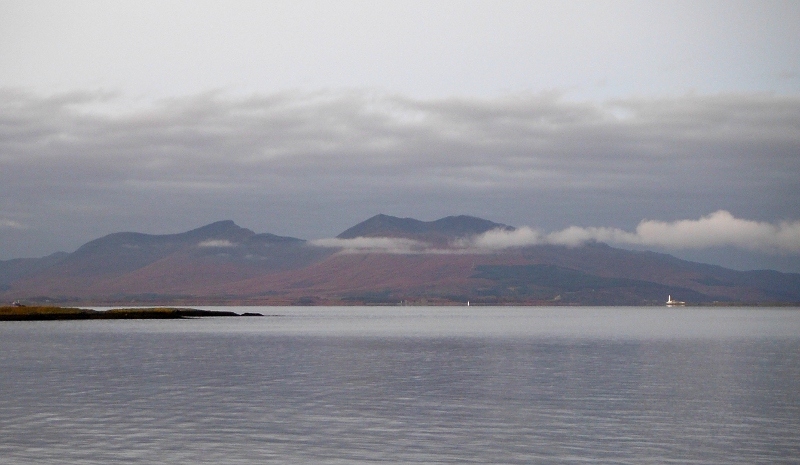  the layer of cloud across the mountains on Mull 