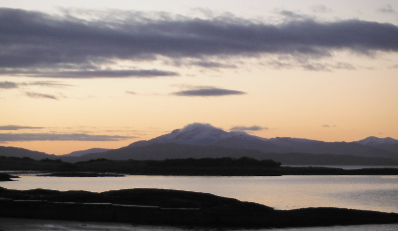  the clouds on the mountains on Mull  