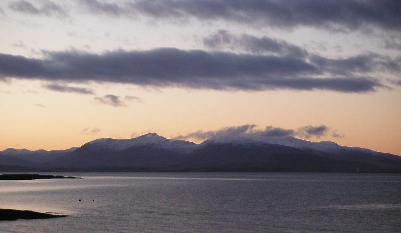  the clouds on the mountains on Mull  