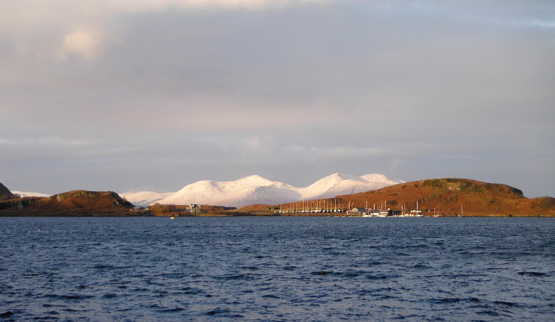  the snow on the mountains on Mull 