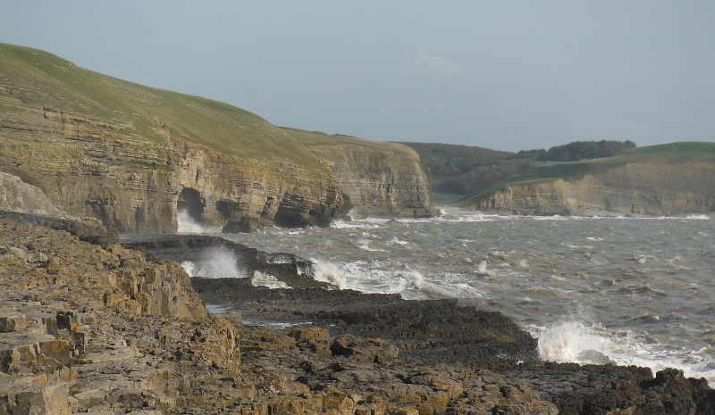  the caves to the east along the coast 