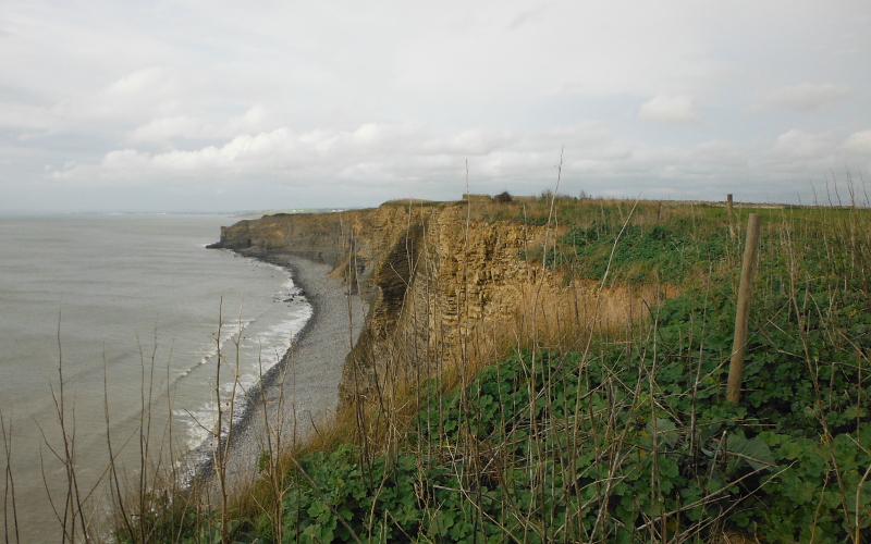  looking west along the cliffs 