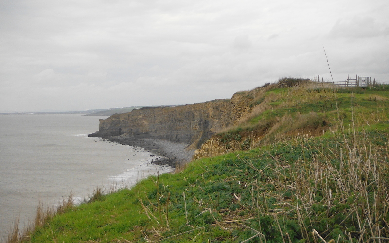  looking west along the cliffs 