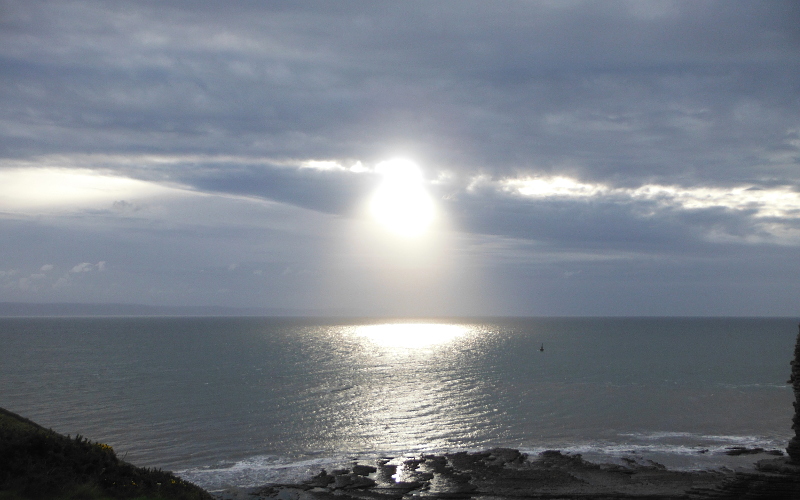  a blast of sunshine over the Bristol Channel 