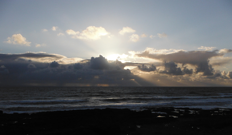  hard lighting over the Bristol Channel 