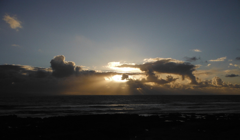  hard lighting over the Bristol Channel 