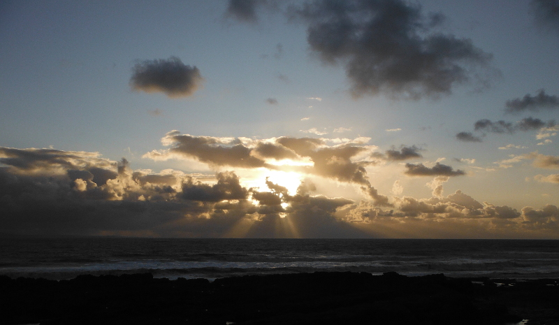  hard lighting over the Bristol Channel 