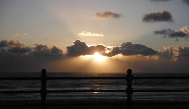  hard lighting over the Bristol Channel 