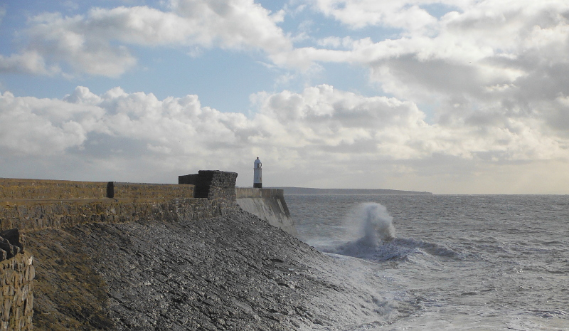  looking along the pier 