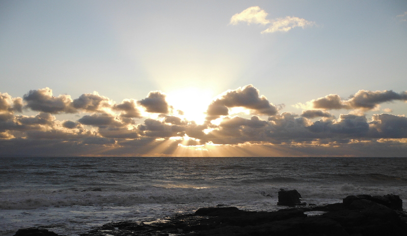  the lighting out over the Bristol Channel 