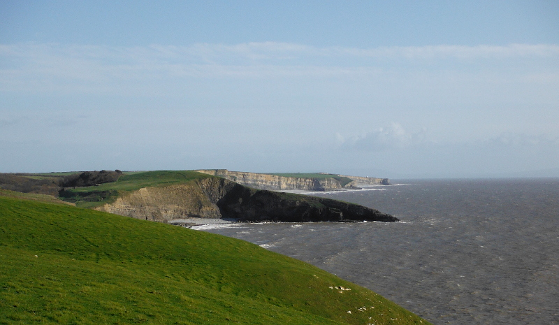  the view along the cliffs  