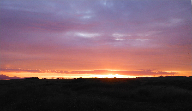  the sunset over Saltcoats  