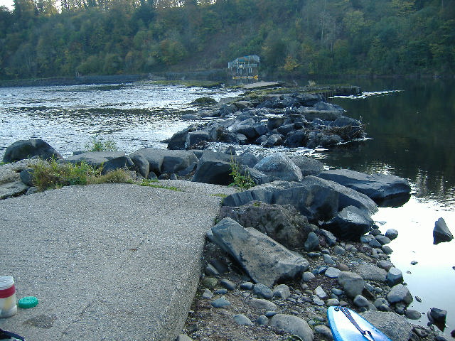 photograph of the weir taken from the river left bank